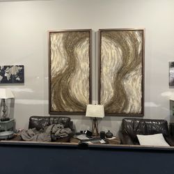 2 6ft Tall Abstract Paintings