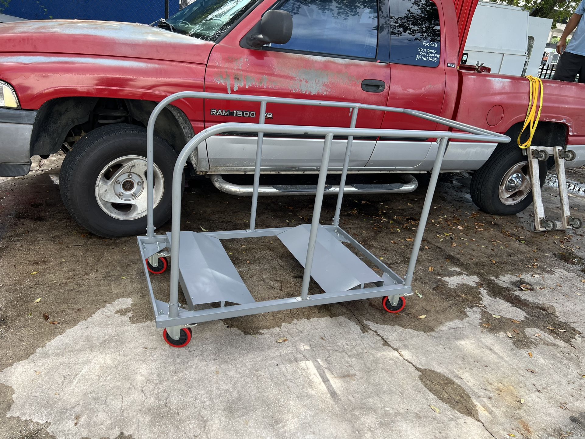 Folding table cart carrier