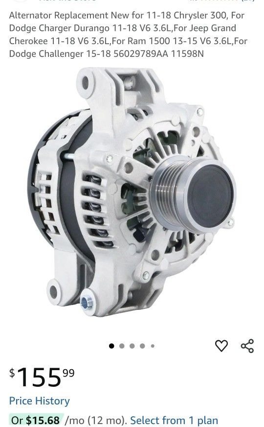 Alternator Chrysler, Dodge 3.6