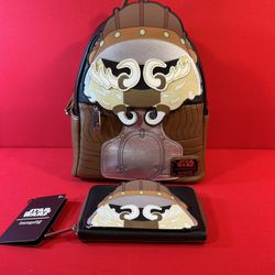 Loungefly Mini Backpack & Wallet Star Wars Lando, Jabba’s Skiff. NWT