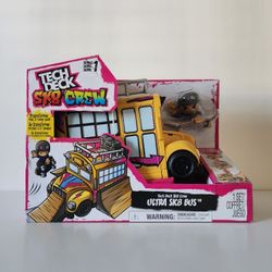 Tech Deck Sk8 Crew Series 1 Ultra SK8 Bus Toy Set With Action Figure & Skate Ram
