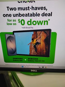 Get your Samsung Galaxy tab and your Galaxy s25 for as low as $0 down today!!
