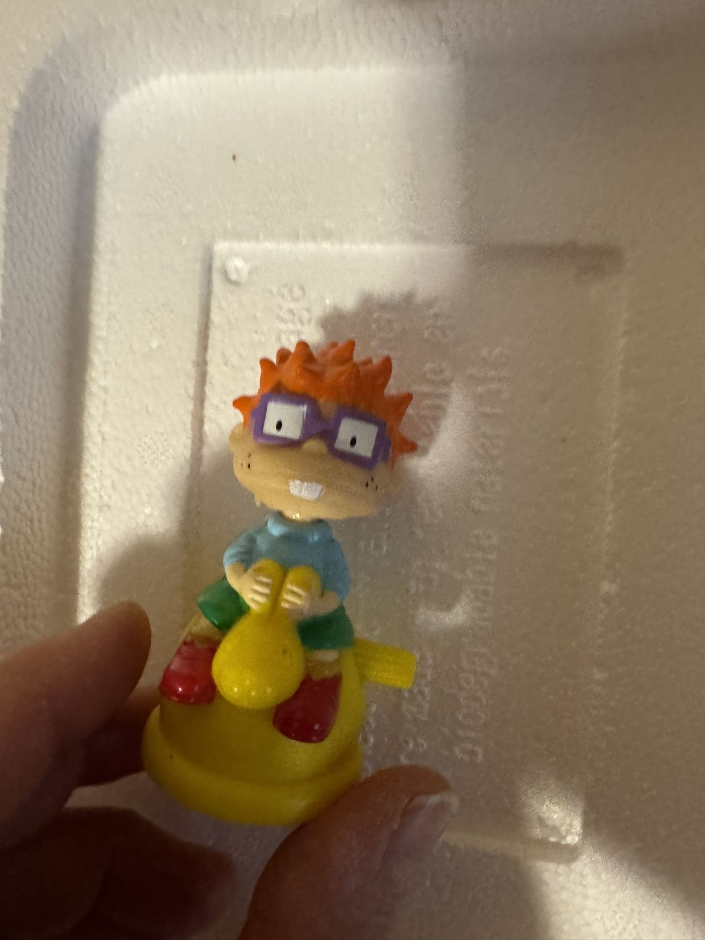 1998 Rugrats Chuckie on Rocking Horse Wind Up Action Figure Burger King Works