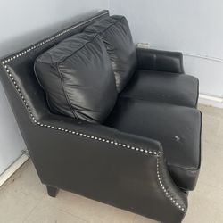 Free Black Leather Love Seat