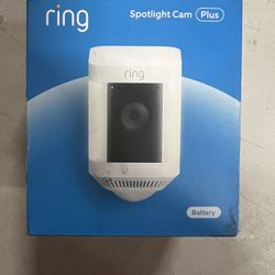 Spotlight Cam Plus, Battery - Smart Security Video Camera with LED Lights, 2-Way Talk, Color Night Vision, White
