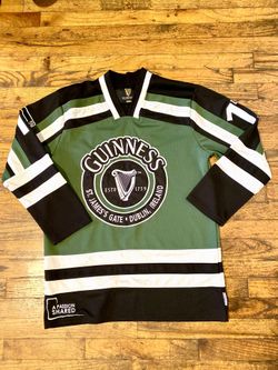 Guinness Beer 1759 Ireland Hockey Jersey Green White Black Men's M
