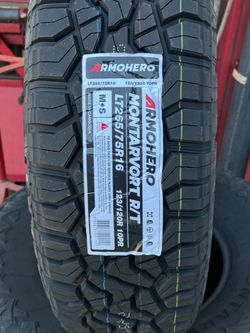 LT265/75R16 ARMOHERO MONTARVORT R/T 10PLY 123/120R M+S 80psi RBL For 599