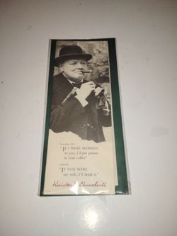 Brand New Winston Churchill Quote Bookmark