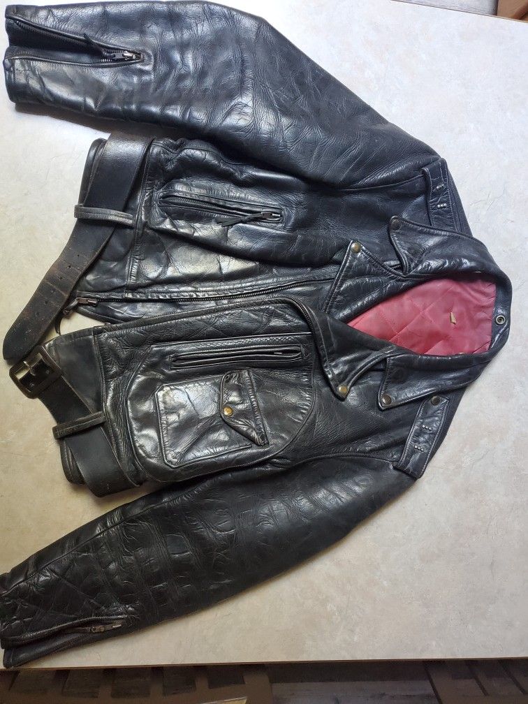 Rare 1940's Leather Jacket Size 40