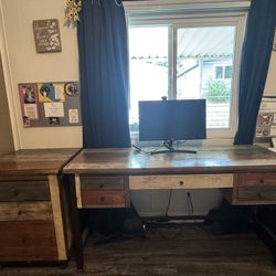 Desk And Filing Cabinet