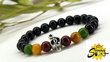 Gemstone jewelry and koa wood rings