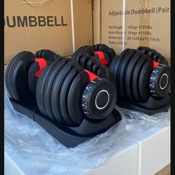 Brand New Adjustable Dumbbell Pair Bowflex Style Each Dumbbell 5 To 52 5 Lbs $220 In Solid Boxes 