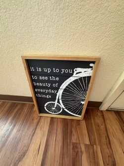 Decorative painting with bicycle