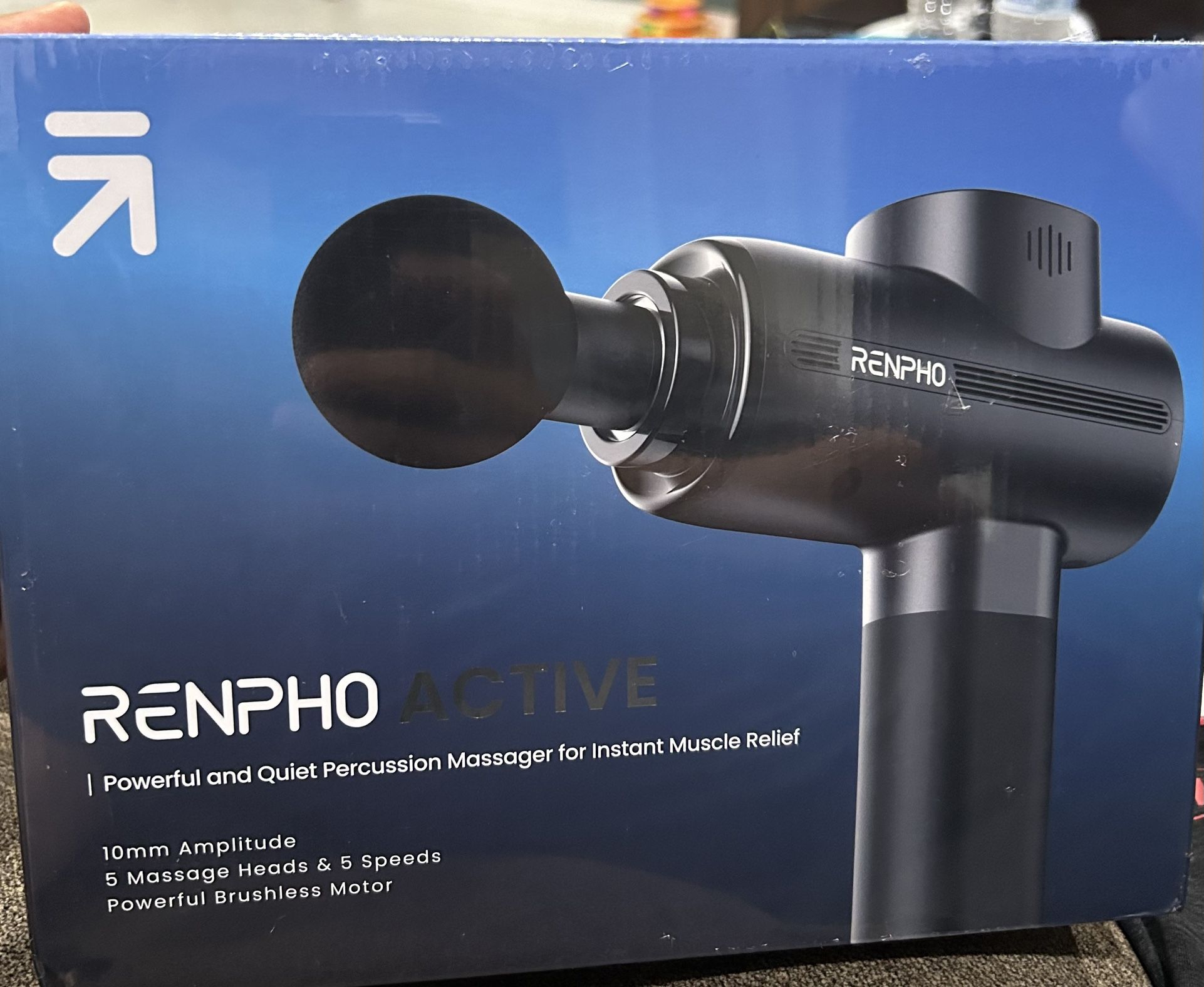 RENPHO Active Massage Gun Deep Tissue, Percussion Mini Handheld Massager Gun, Body Massager Gun for Home Office Workout Back Neck Massage, Deep Tissue