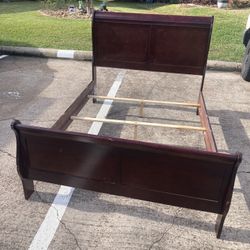 Twin Size Wood Frame Bed For Sale