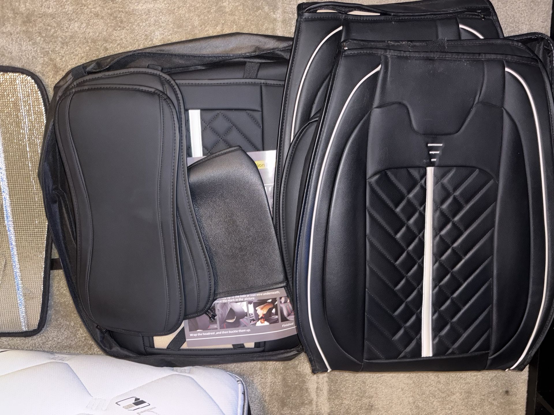 2024-25 Toyota Tacoma Seat Covers Full set And Windshield Visor
