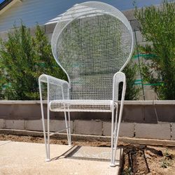 MCM Woodard Sculptura Canopied Garden Chair 1960 RARE METAL PATIO FURNITURE