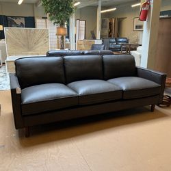 Top Grain Brown Leather Sofa