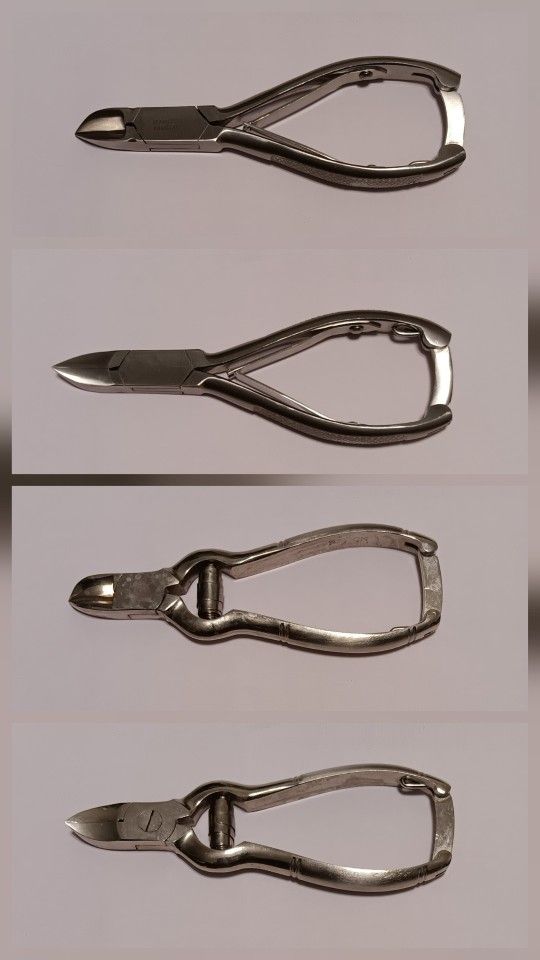 Set Of 2 Nail Clippers Pliers Like New Stainless Steel