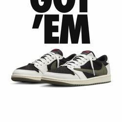 Jordan 1 Retro Low OG SP Travis Scott Olive