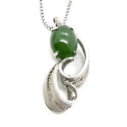 Sterling Green Stone Necklace