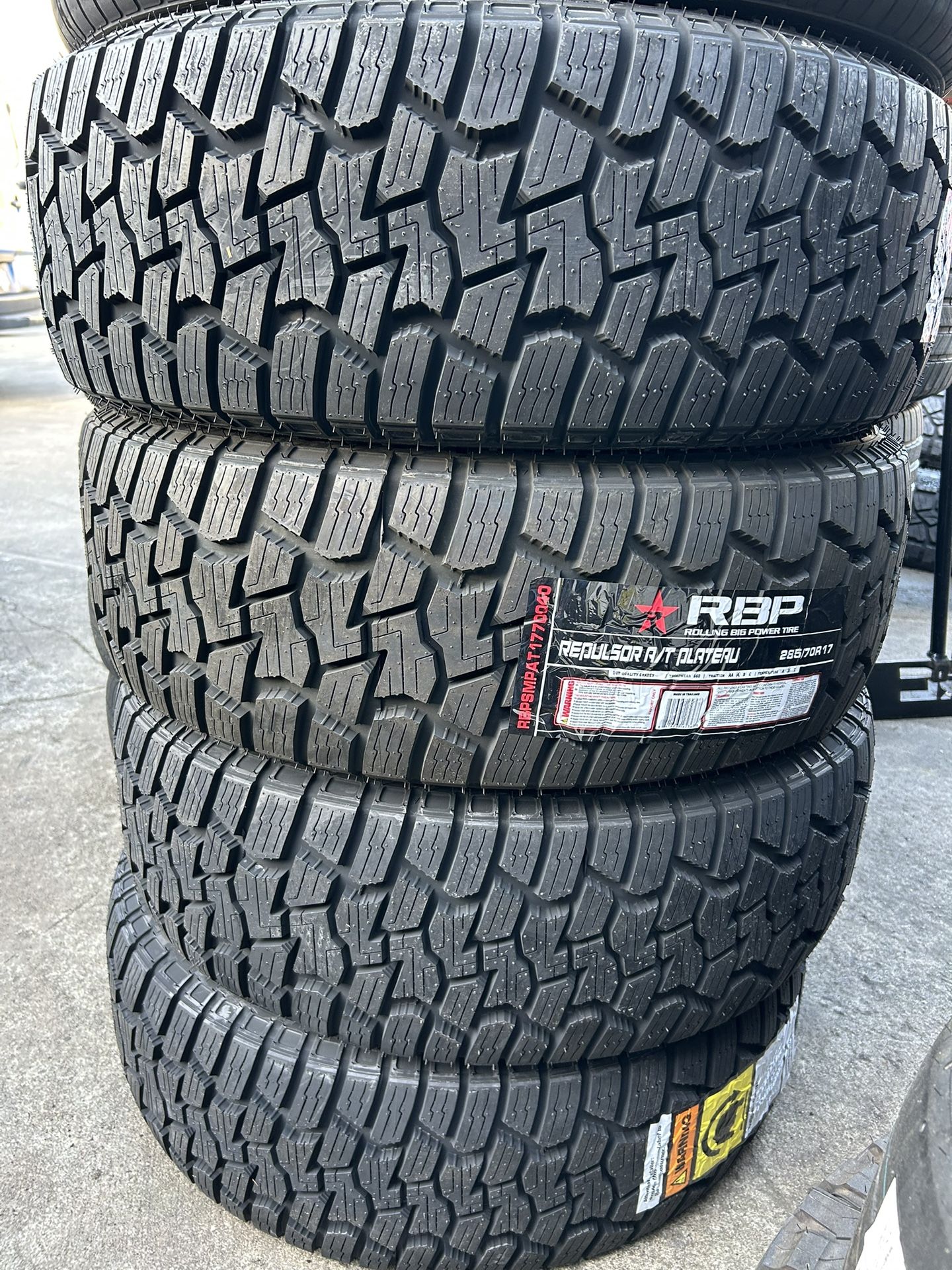 RBP REPULSOR A/T PLATEAU 285/70R17 Price$160 Each