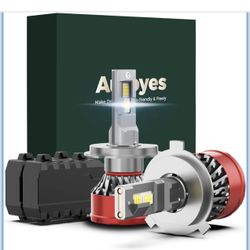 H4 9003 HB2 LED Headlight Bulbs, 24000LM, 120W/Pair 6 Times Brighter LED Headlights for High and Low Beam Hi/Lo Plug and Play, 6000K White, IP68 Water