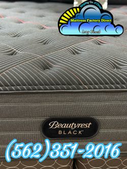 Beautyrest black queen mattress and Boxspring bed set Colchon y tambor