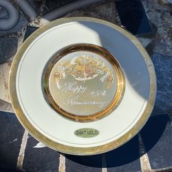 24k Anniversary Plate