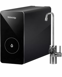 new - Waterdrop D6 Reverse Osmosis Water Filter, 600 GPD Under Sink Reverse Osmosis System, 2:1 Pure to Drain, Tankless RO Water Filter System, Smart