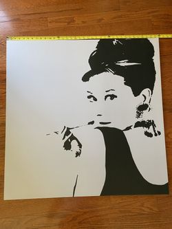 Canvas Print (Audrey Hepburn) 3’ x 3’