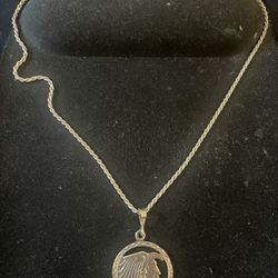 950 Silver Aztec Eagle Warrior Medallion 