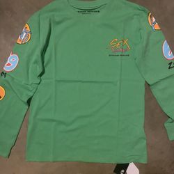 Green Long Sleeve Chrome Heart Shirt