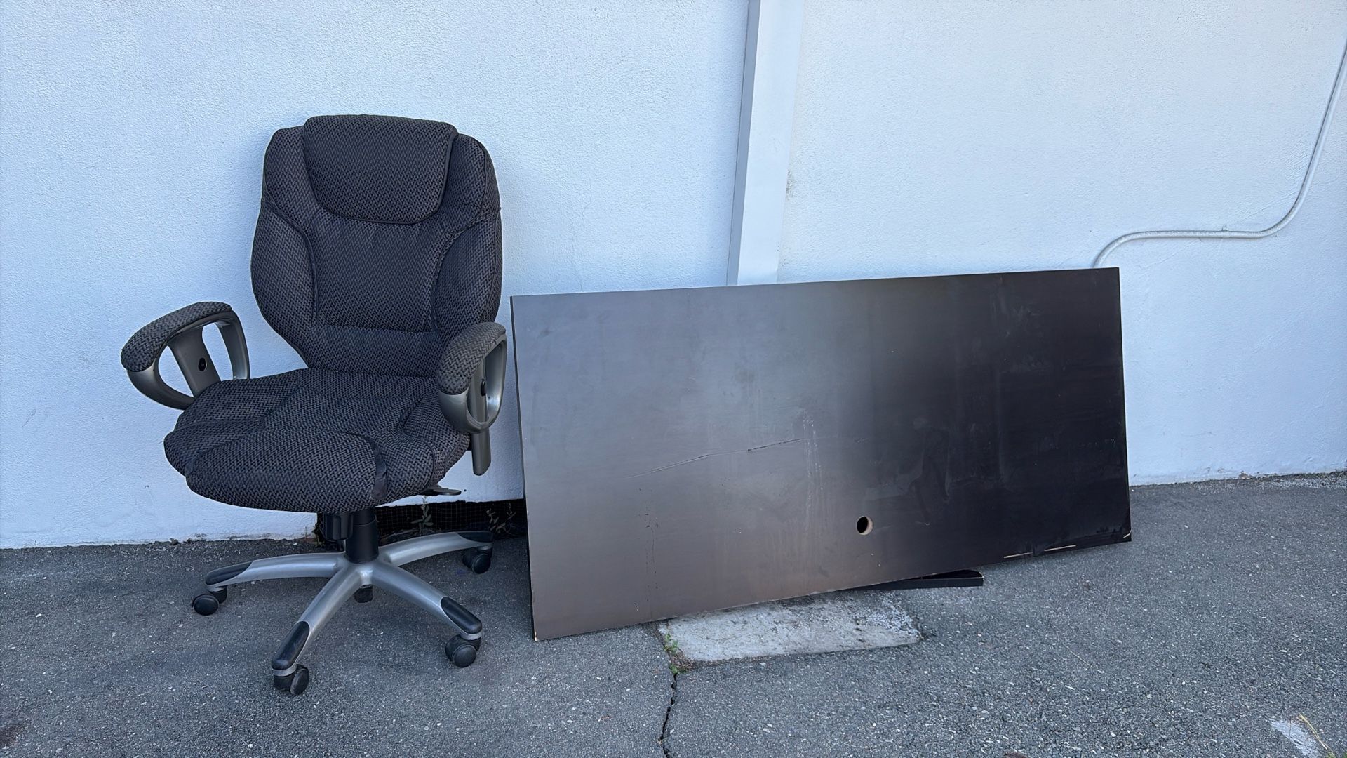 Free Table, Wood And Computer Chair First Come First Serve