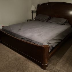 Wooden Bedroom Furniture Set California King Bed With Mattress 