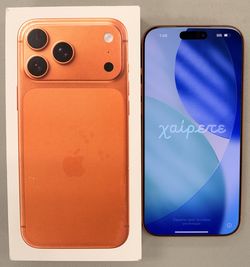 Apple iPhone 17 Pro Max - 256GB - Vibrant Orange (Unlocked) 100% Battery Health | Original Box