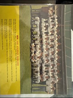 1974 Los Angeles Dodgers Signed Picture