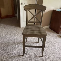 Bar Stool Solid Wood From Macys - New! 