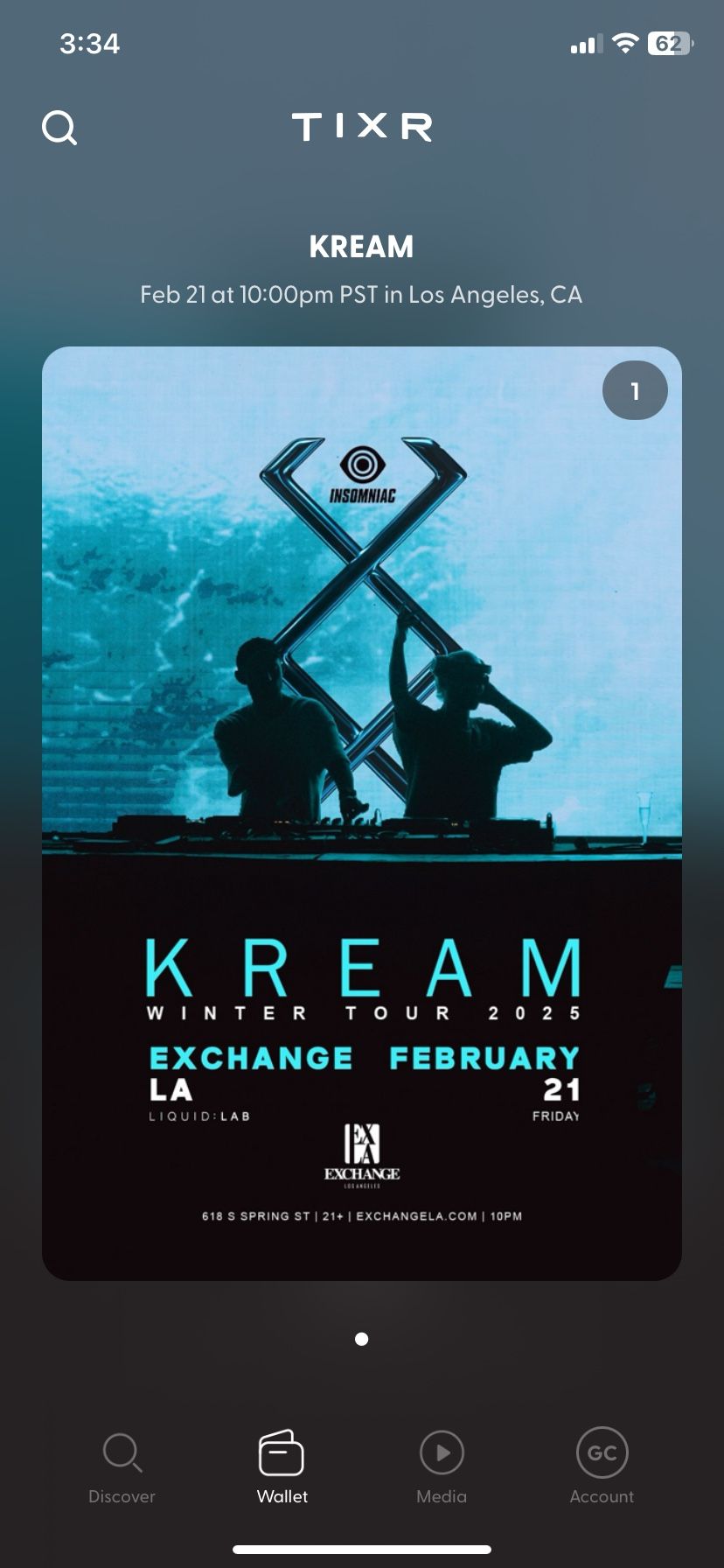 Kream Ticket For Sale Exchange LA