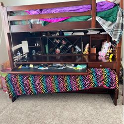 Stanley Furniture Solid Wood Twin Bunk Bed With Mattresses