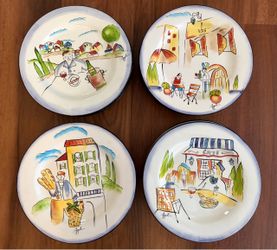 Province by Apple Dessert Plates - 12 Piece Set (4 Scenic Designs) - $20 OBO