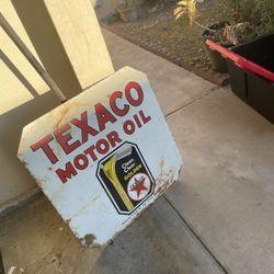 1940 Texaco Motor Oil Sign 