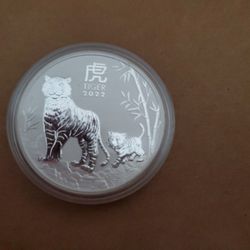 2022 Year Of The Tiger..Australian Silver Dollar P.L.