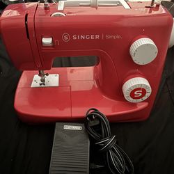 Hot Pink/white Singer Simple Sewing Machine