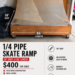 Solid custom-built skate ramp ready to shred