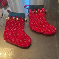 Christmas Stockings Velvet Beaded