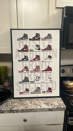 Framed Air Jordan 1 Sneaker Poster