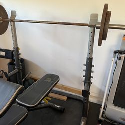 Chest/Squat Bench With Weights