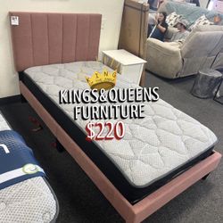 Twin Bed Frame With Mattress 