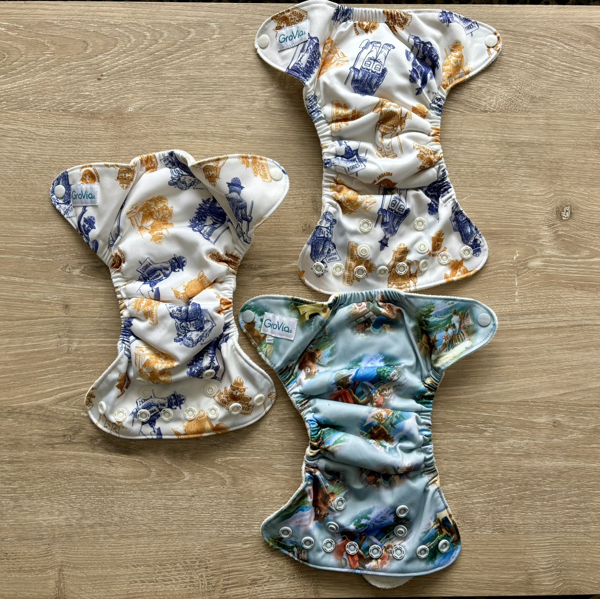 GroVia Lot 3 Newborn Cloth Diapers AIO